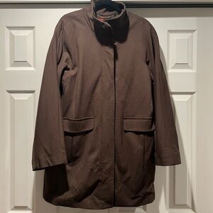 Vince Camuto Chocolate Brown/olive green  Trench Coat
